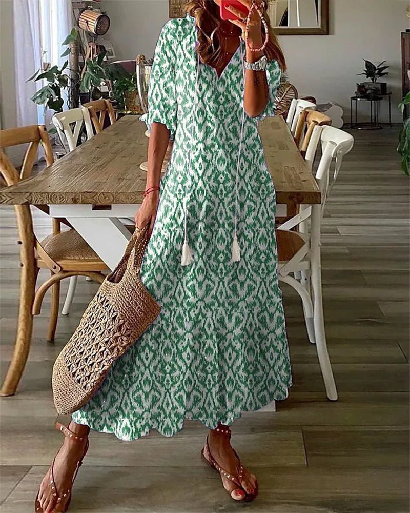 LUNA | Rochie Midi Boho Chic fără Effort