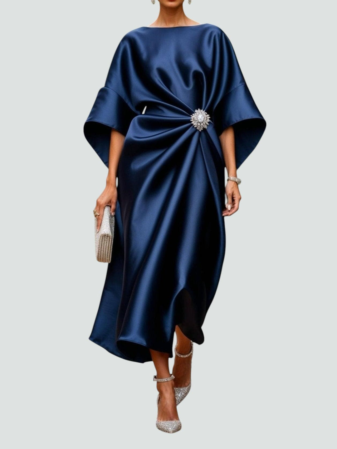 GABRIELLA | Vestido comprido de noite com detalhes luxuosos e elegância intemporal
