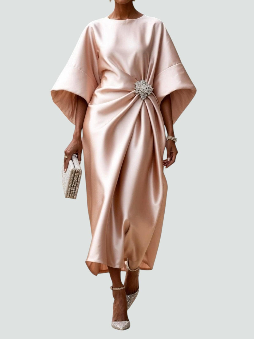 GABRIELLA | Vestido comprido de noite com detalhes luxuosos e elegância intemporal