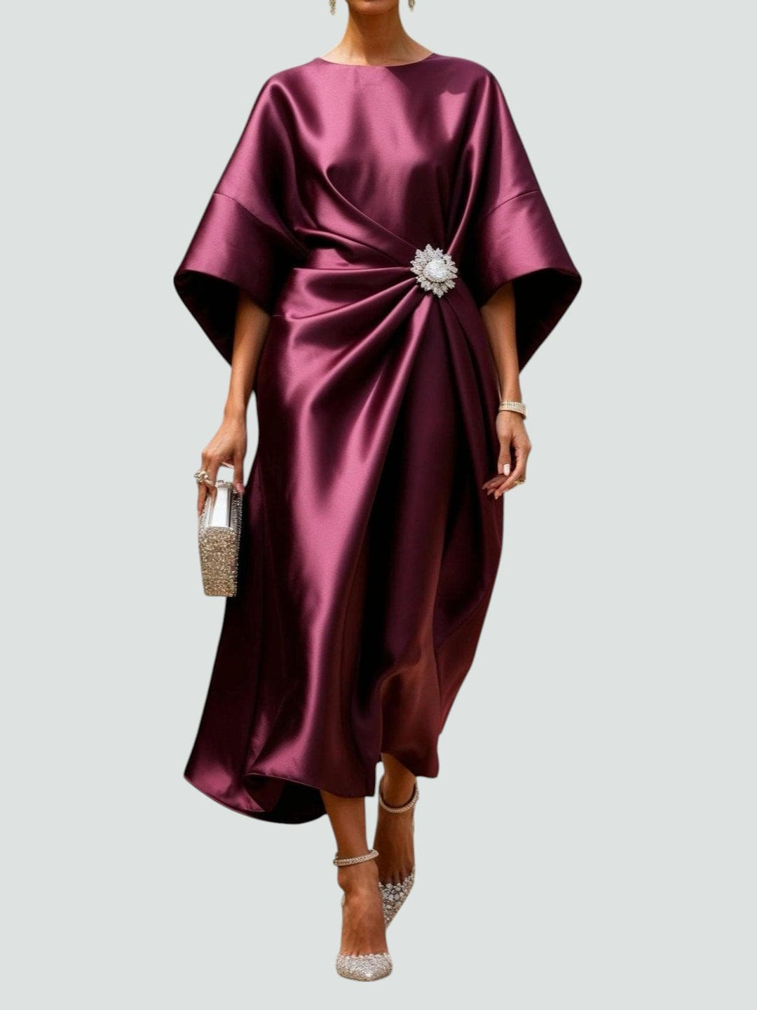 GABRIELLA | Vestido comprido de noite com detalhes luxuosos e elegância intemporal