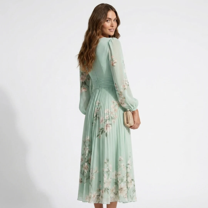 Viorel – Rochie Midi Florală de o Eleganță Primăvăratecă