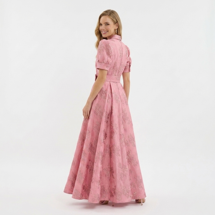 Eliza - Rochie bufantă cu mânecă scurtă