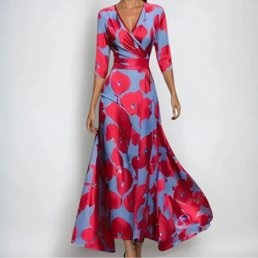 Emily | Rochie Elegantă cu Motive Florale