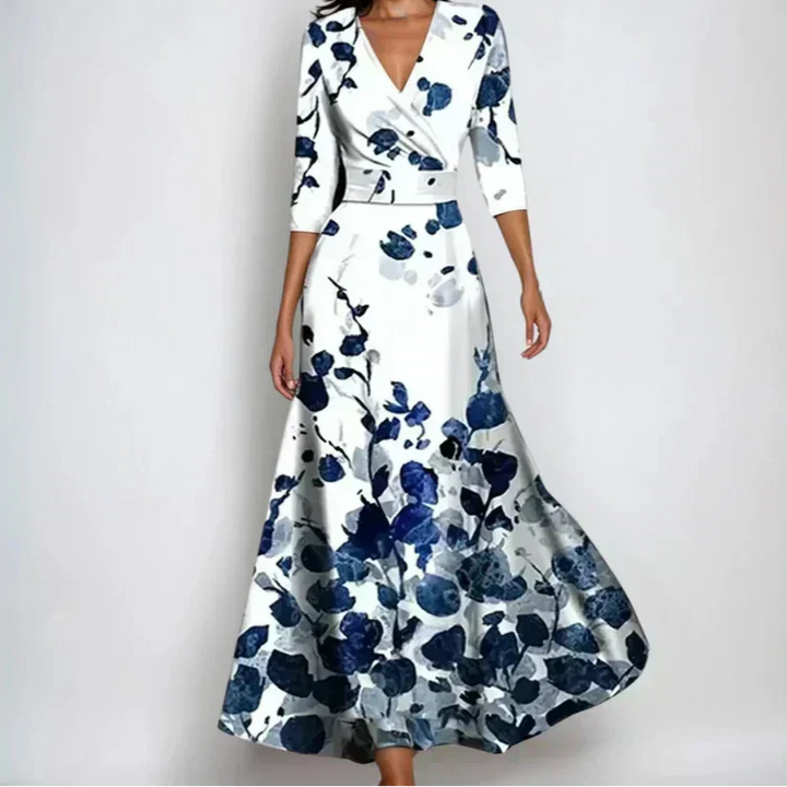 Emily | Rochie Elegantă cu Motive Florale