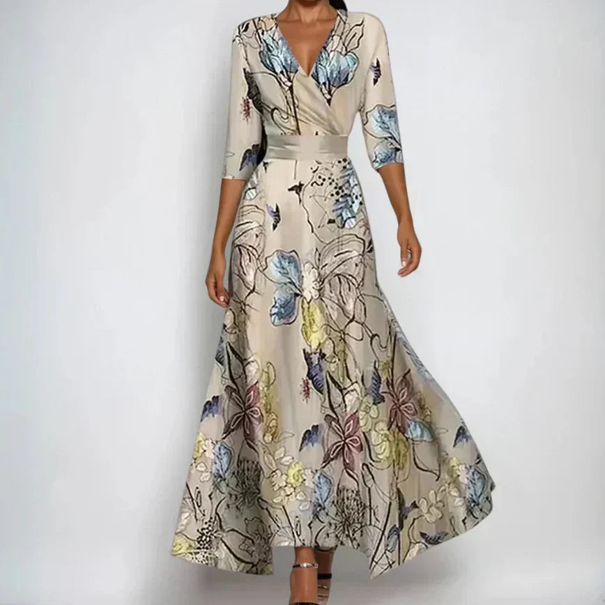 Emily | Rochie Elegantă cu Motive Florale