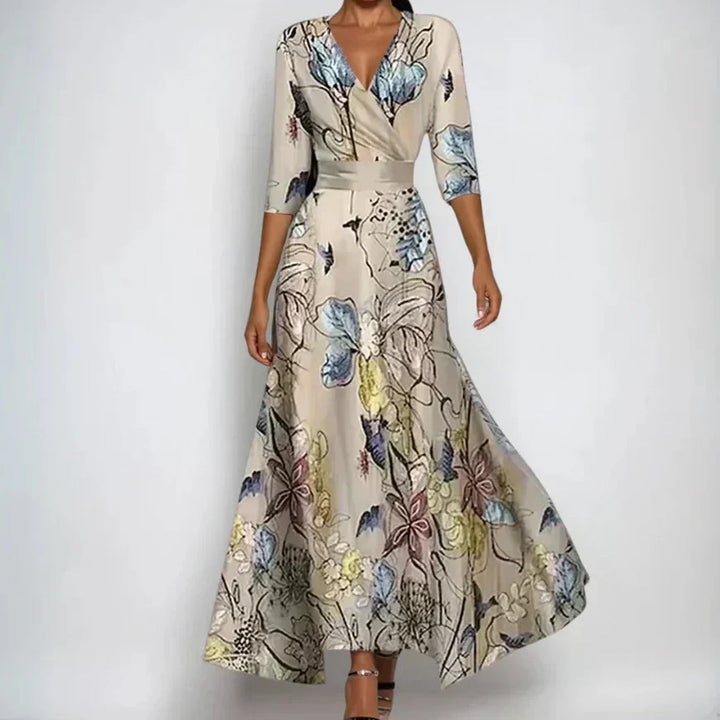 Emily | Rochie Elegantă cu Motive Florale