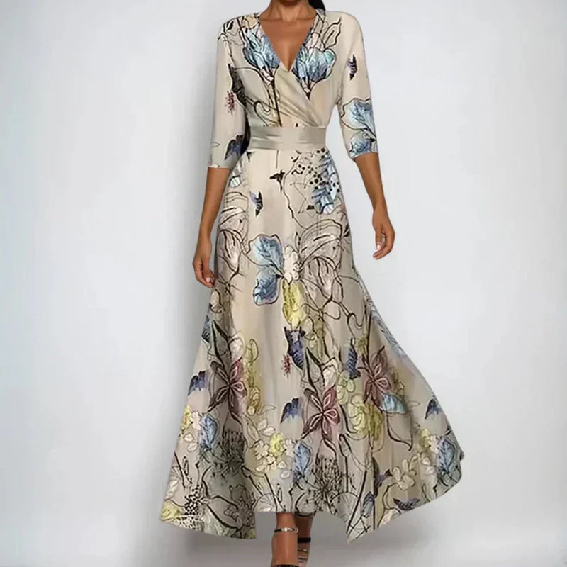 Emily | Rochie Elegantă cu Motive Florale