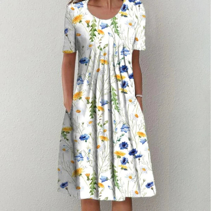 Hailey | Rochie elegantă și casual cu imprimeu floral și buzunare