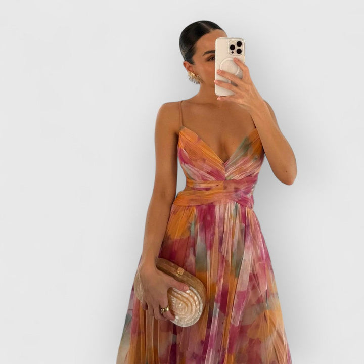 Verity - Rochie lungă cu imprimeu floral