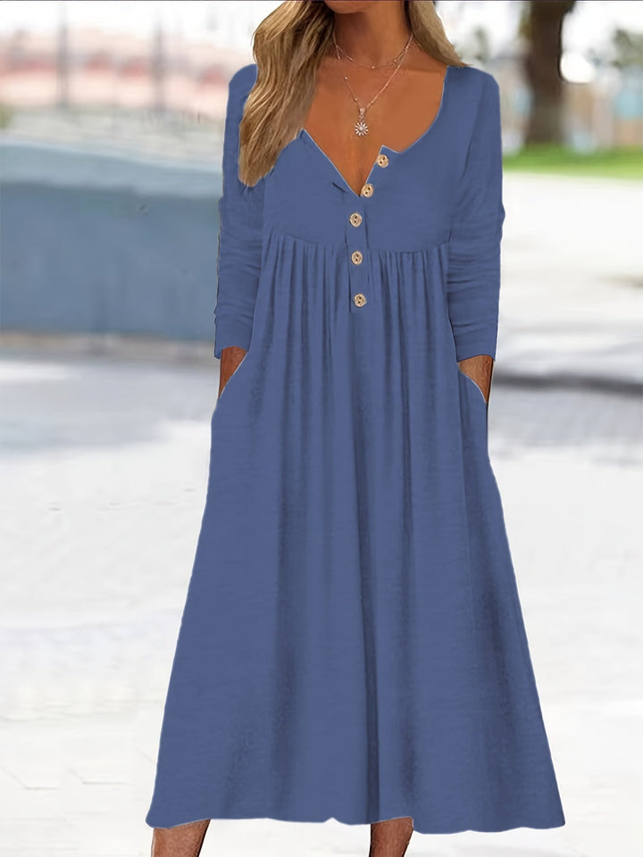 ZARA | Rochie Midi cu Butoane Frontale