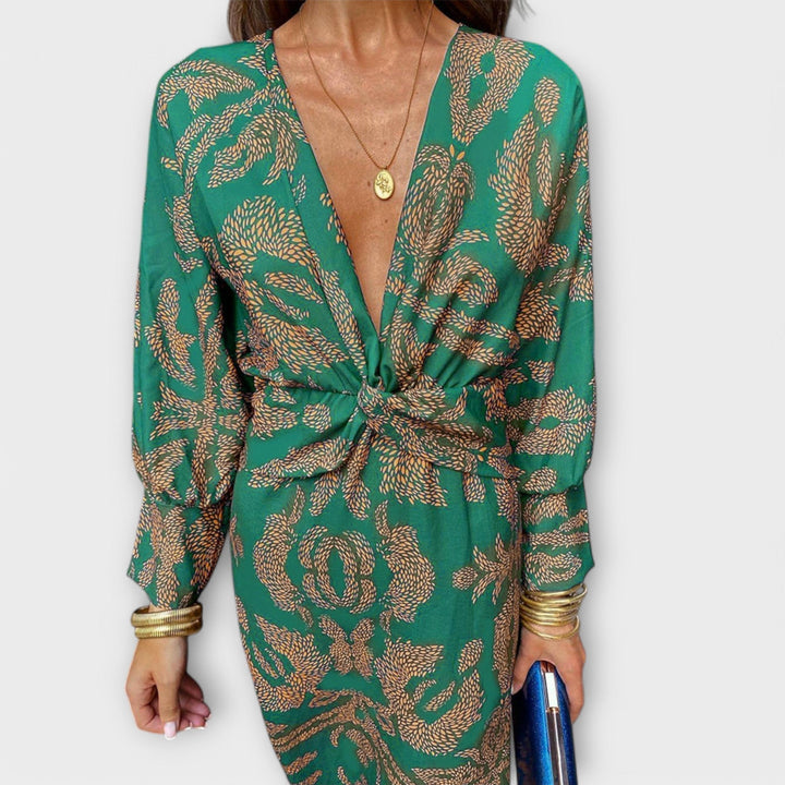 Oriana - Rochie elegantă cu mâneci lungi