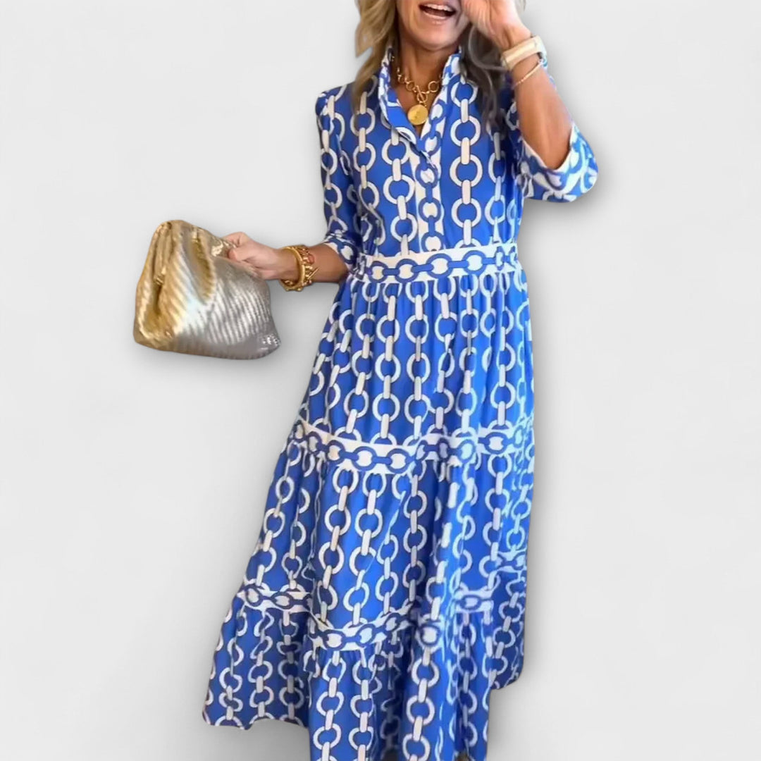 JULIANA | Rochie Midi cu Design în Lanț