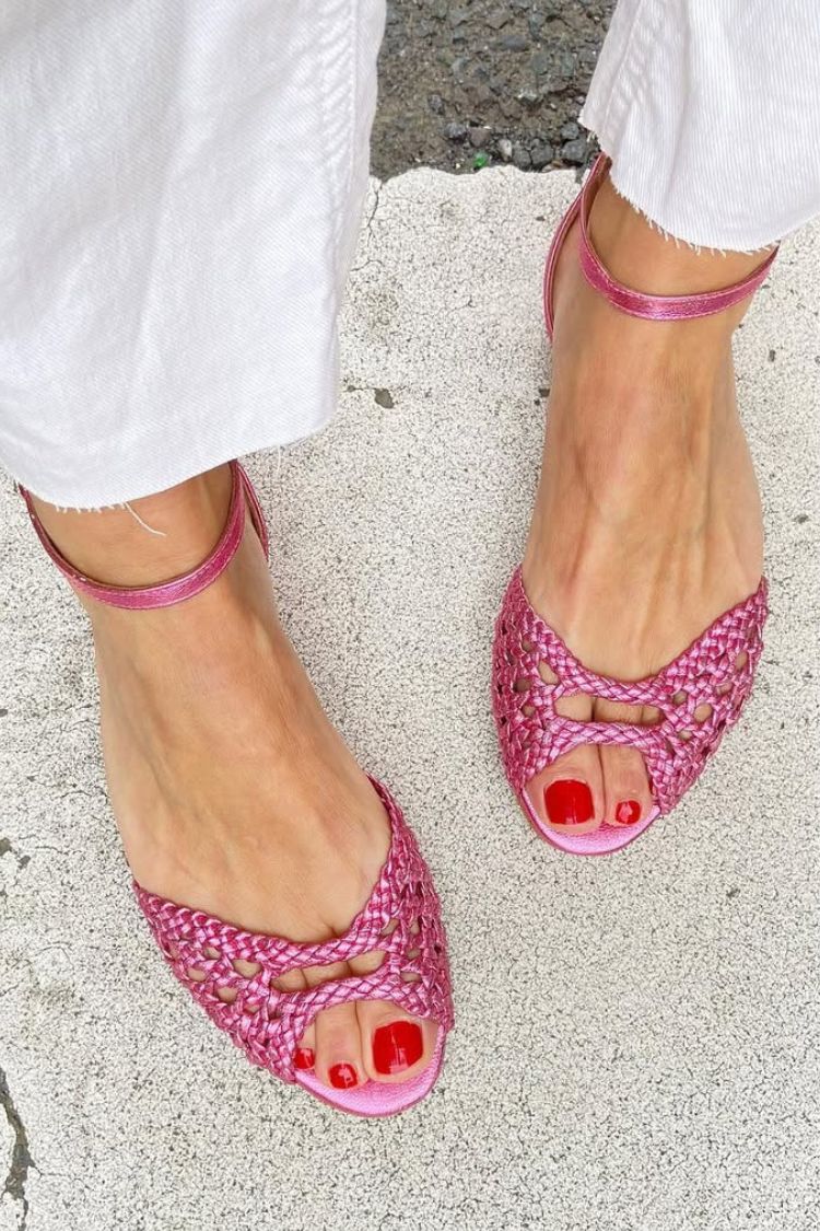 Isadora™ | Sandale Împletite Aurii