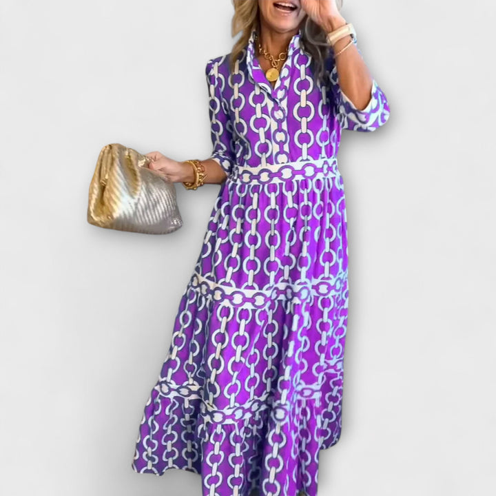 JULIANA | Rochie Midi cu Design în Lanț