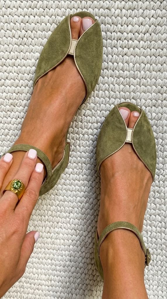 Olivia™ | Sandale Elegante Verde Salvia