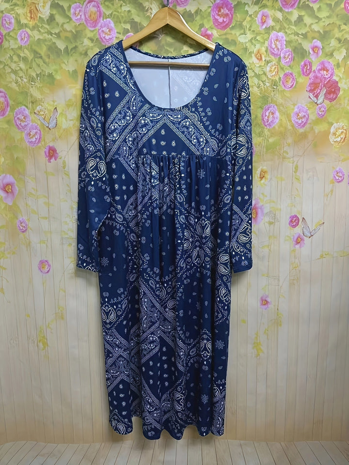 ELOWEN | Rochie Midi Casual cu Mâneci Lungi