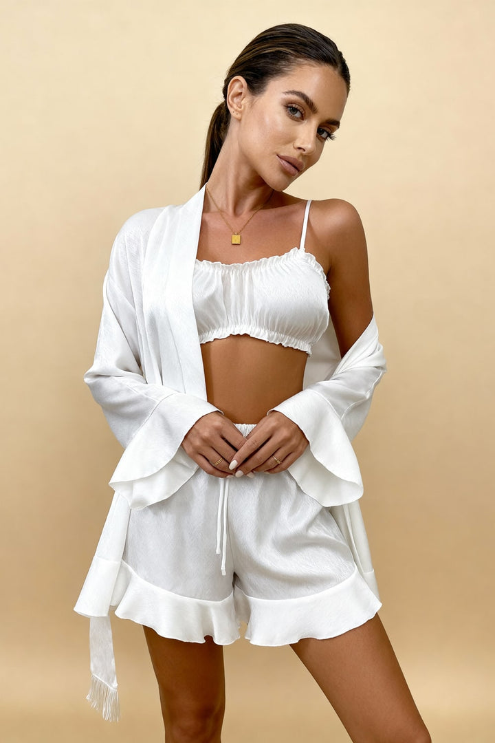 Pijamale satin 3 piese Angie