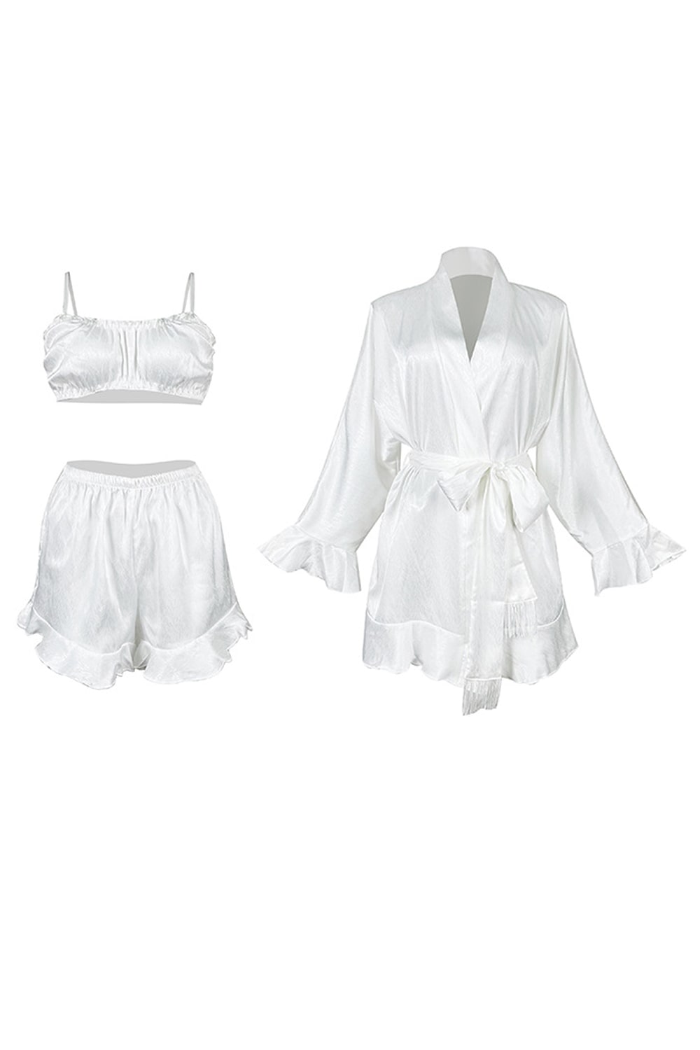 Pijamale satin 3 piese Angie