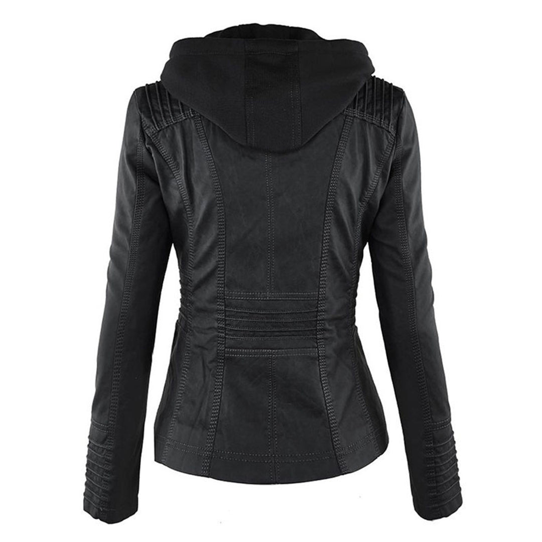 Tatiana | Jachetă Stil Motociclist cu Aspect de Piele