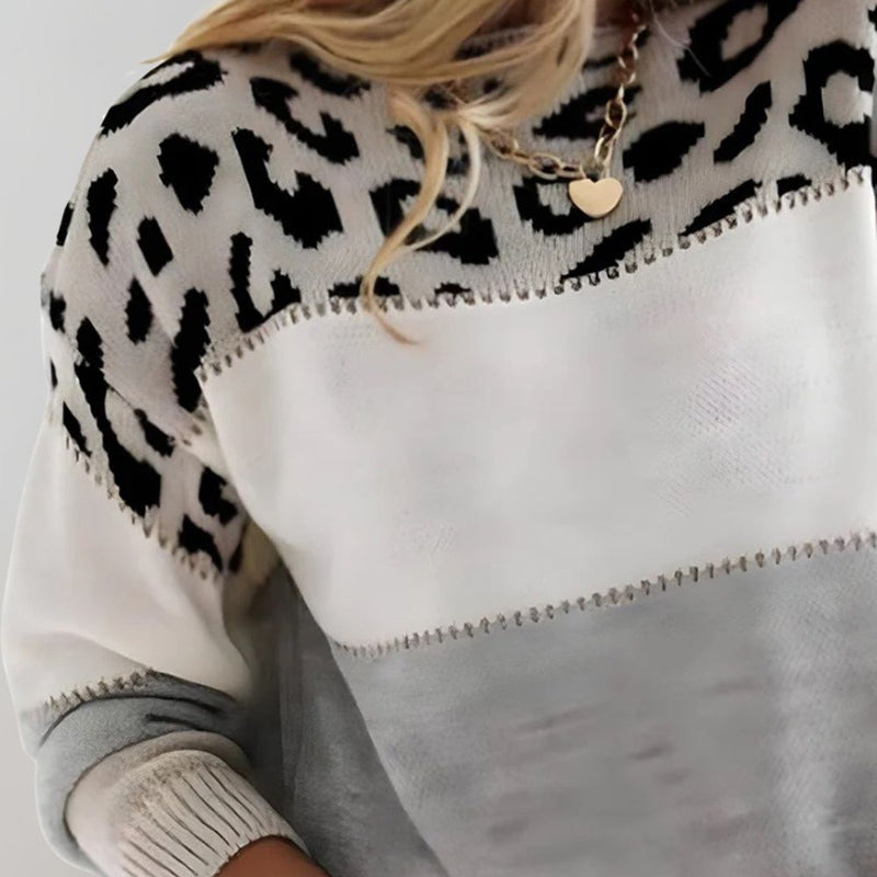 Sara | Pulover Leopard Eleganță