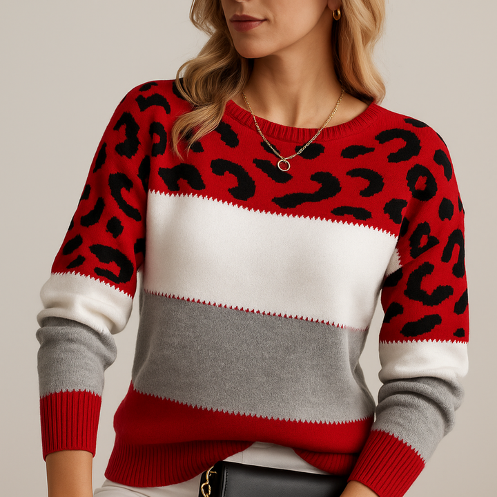 Sara | Pulover Leopard Eleganță