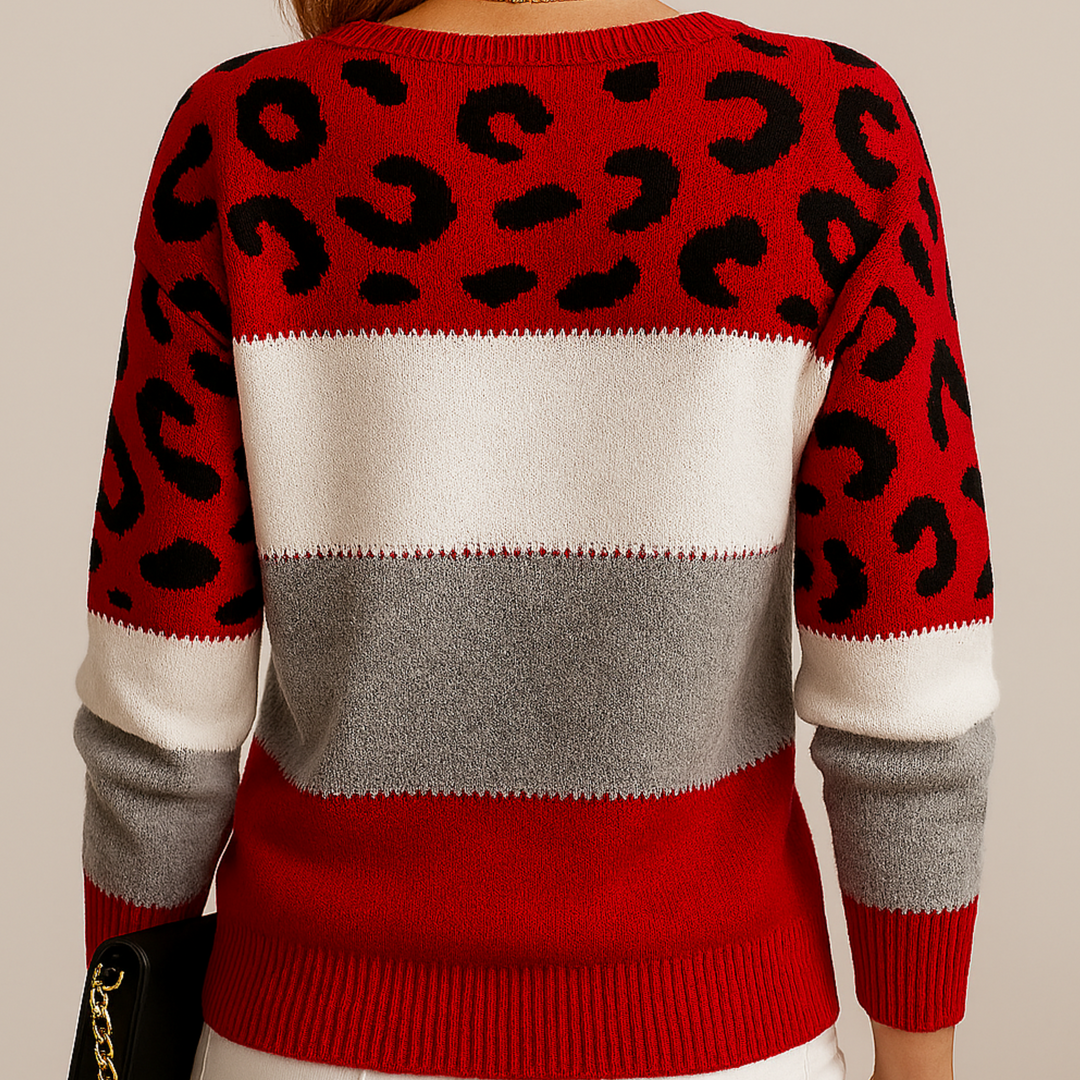 Sara | Pulover Leopard Eleganță