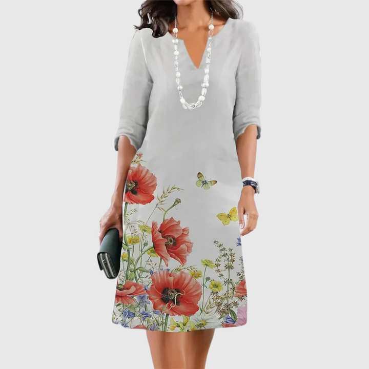 ELEANOR | Rochie Florală cu Volane