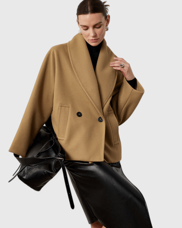 Helena | Palton cu aspect tweed