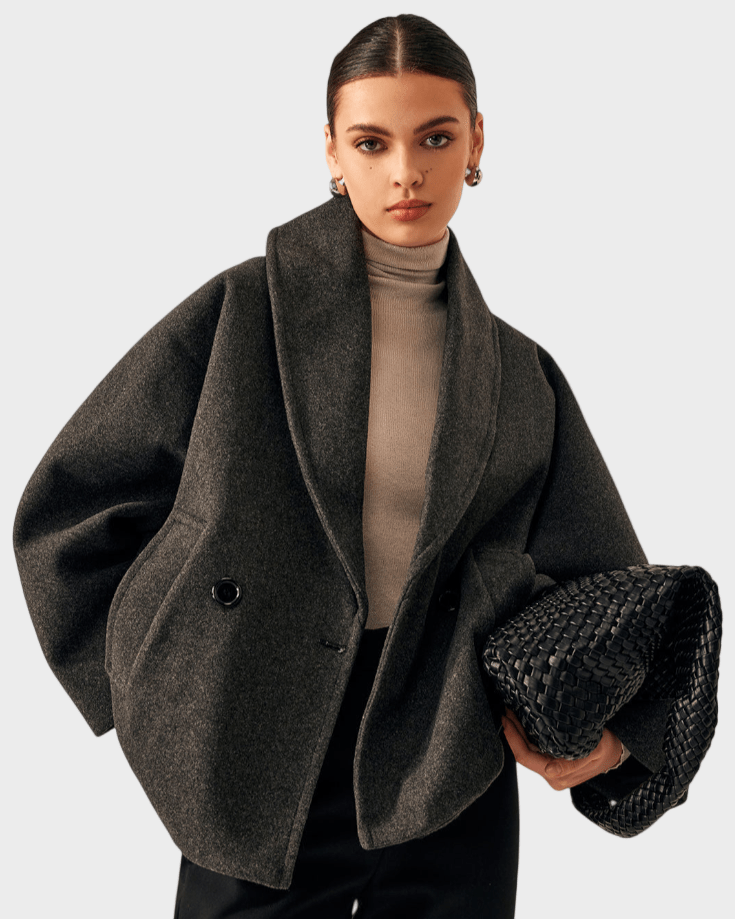 Helena | Palton cu aspect tweed