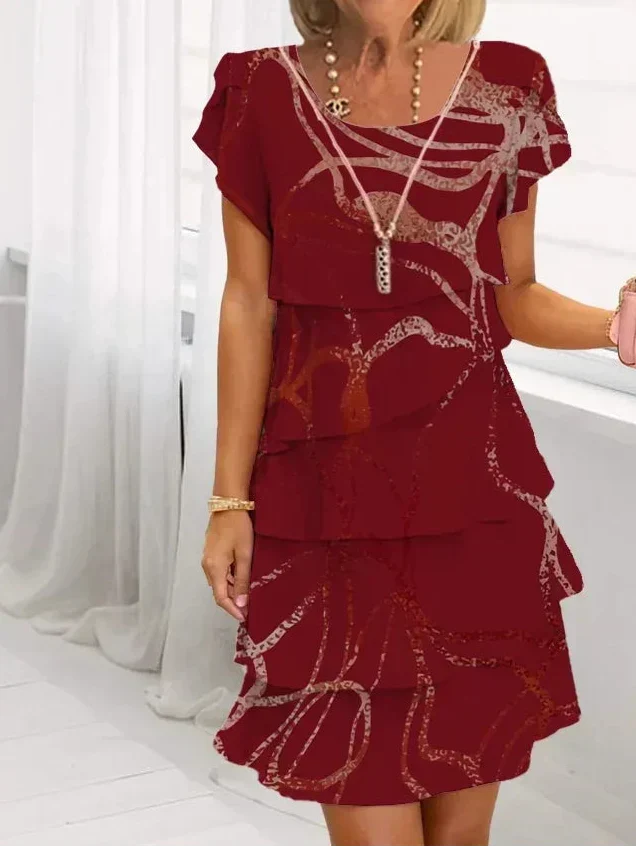 Monica - Rochie Elegantă cu Volane