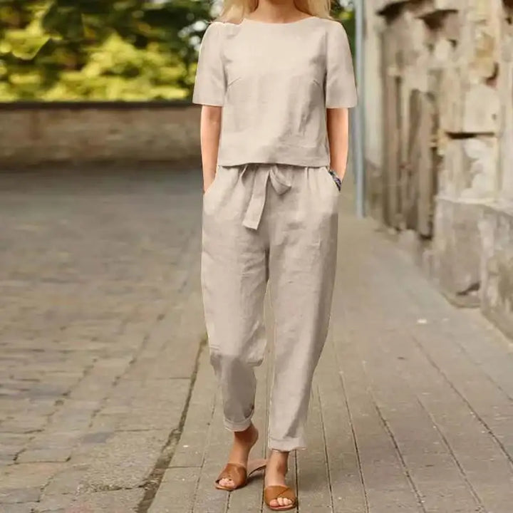 Lili | Set de lenjerie din in în două piese