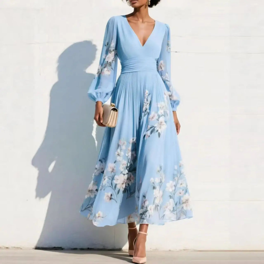 Viorel – Rochie Midi Florală de o Eleganță Primăvăratecă