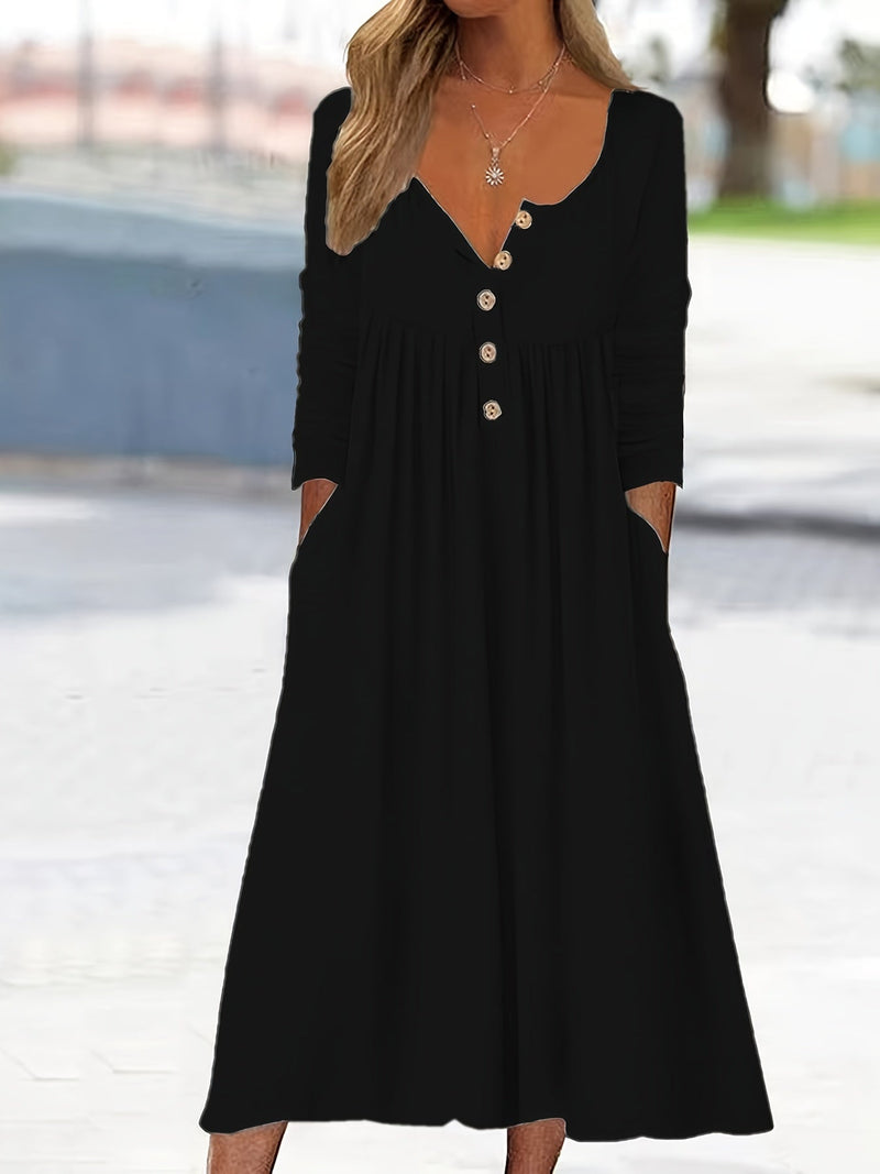 ZARA | Rochie Midi cu Butoane Frontale