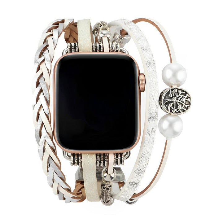 Ténecia - Brățară Apple Watch cu mai multe învârtiri, împletită, cu pandantiv arborele vieții