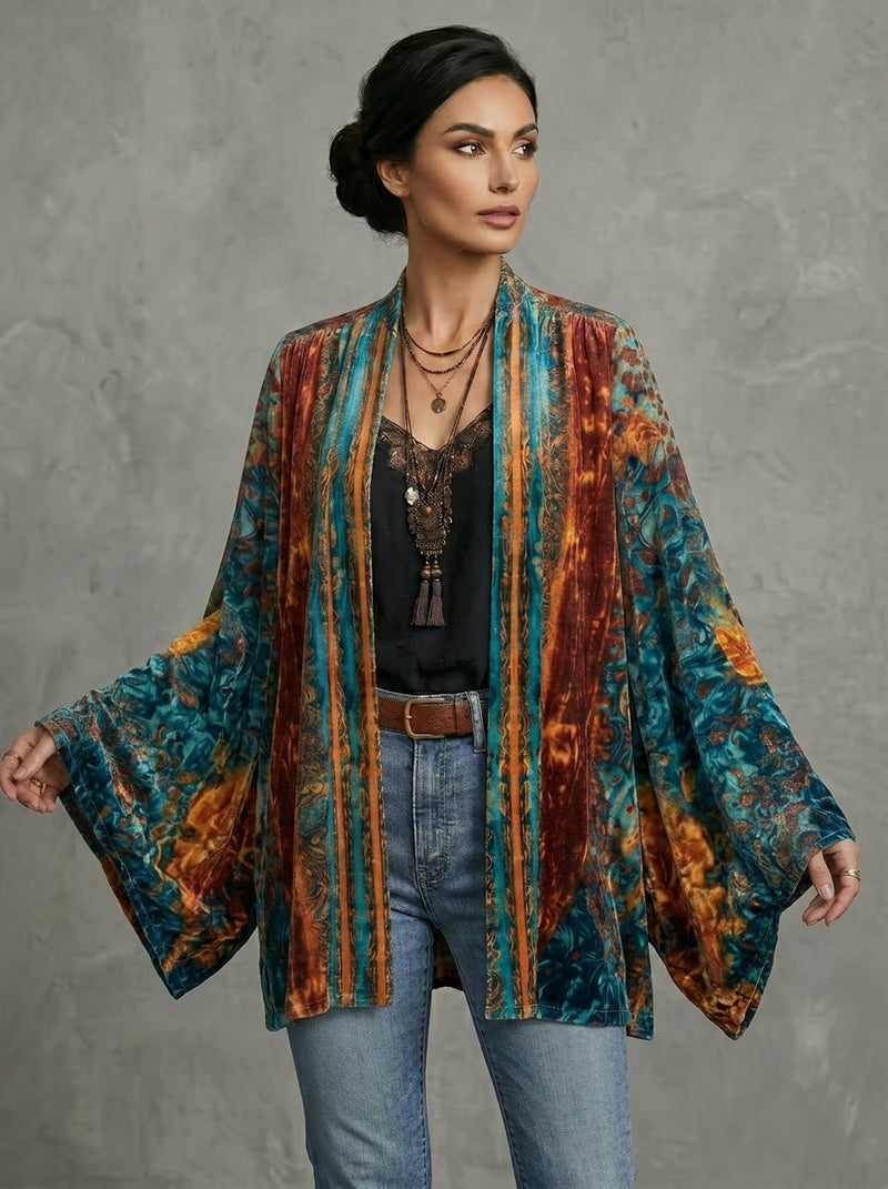 Doina – Jachetă Boho cu Design Artistic