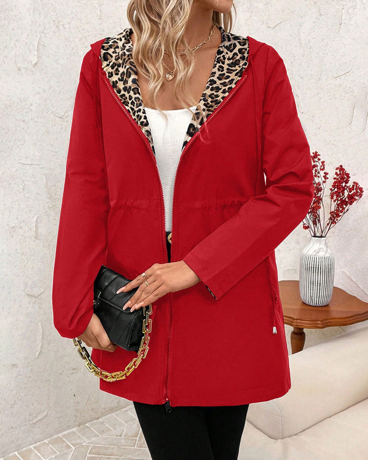 Amalia – Jachetă Reversibilă cu Imprimeu Leopard