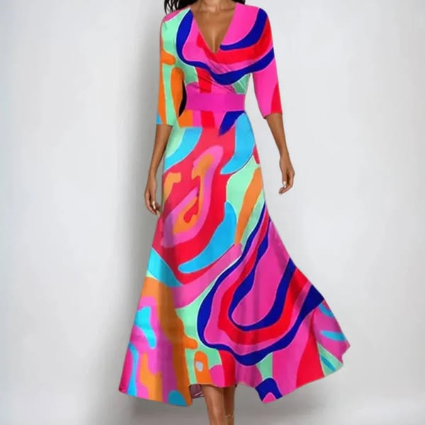 Emily | Rochie Elegantă cu Motive Florale