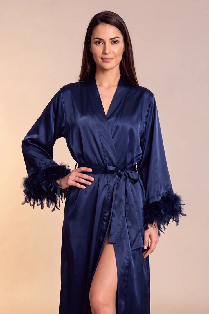 Kimono lung din satin Celiana