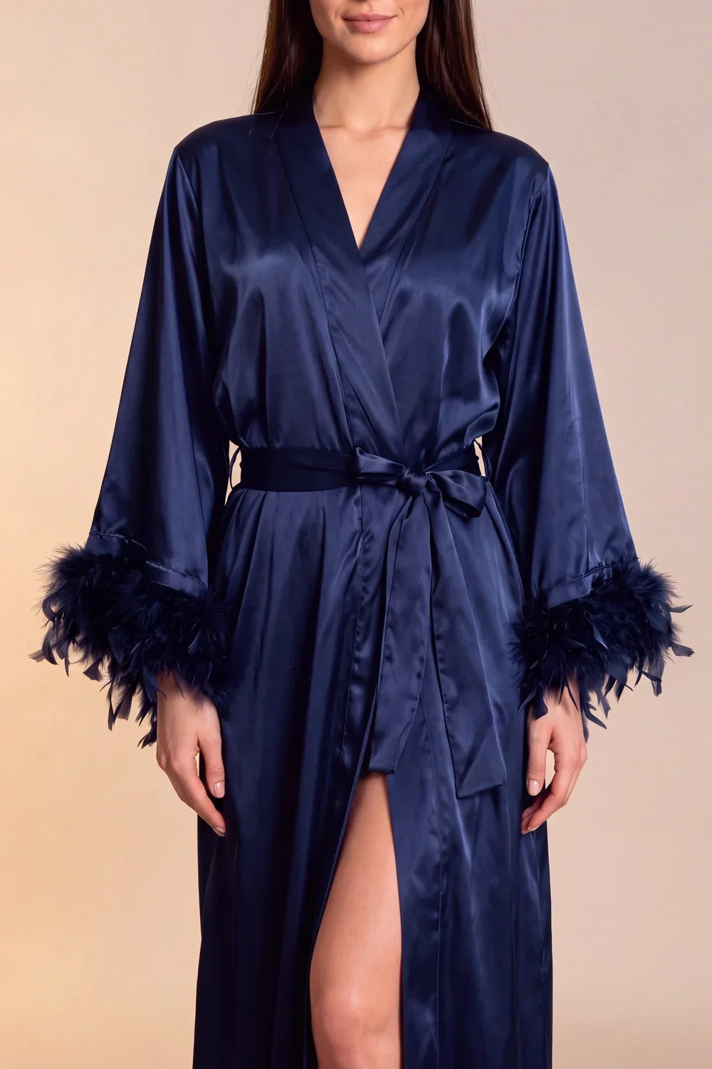 Kimono lung din satin Celiana