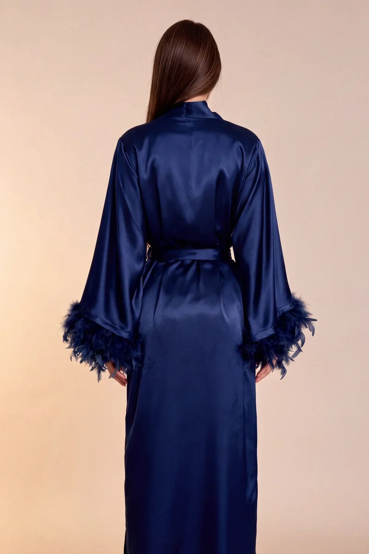 Kimono lung din satin Celiana