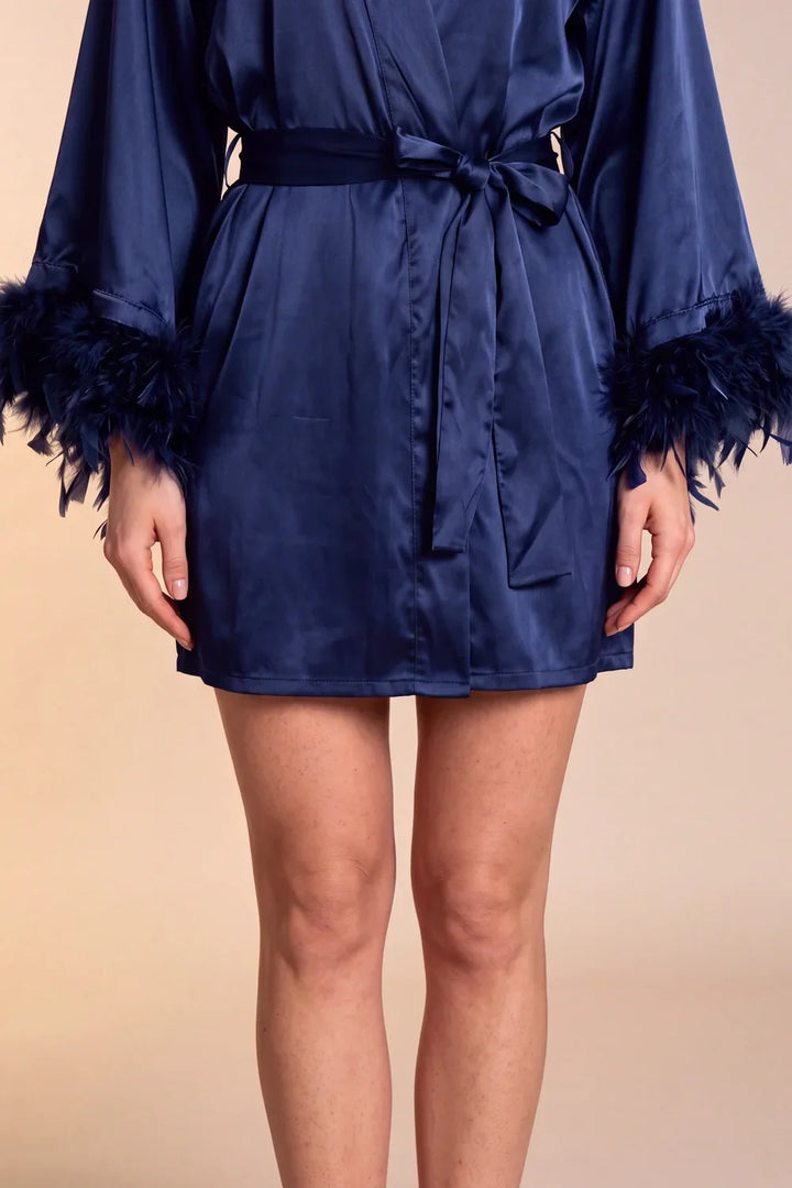 Kimono lung din satin Celiana
