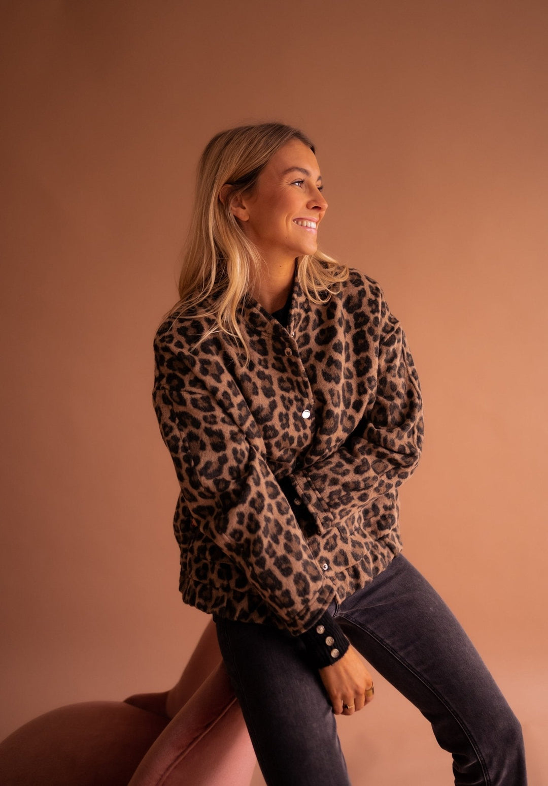Luana | Jachetă cu Imprimeu Leopard