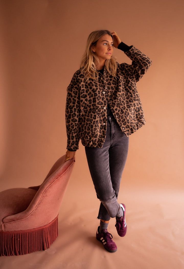 Luana | Jachetă cu Imprimeu Leopard