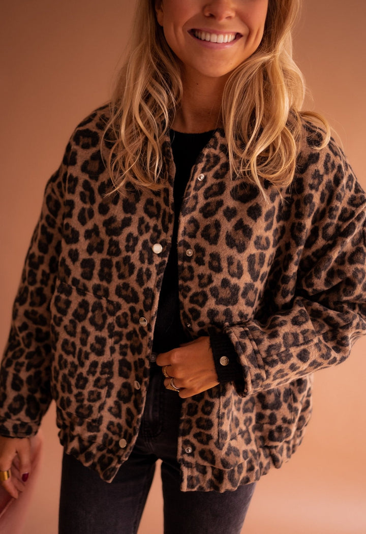 Luana | Jachetă cu Imprimeu Leopard