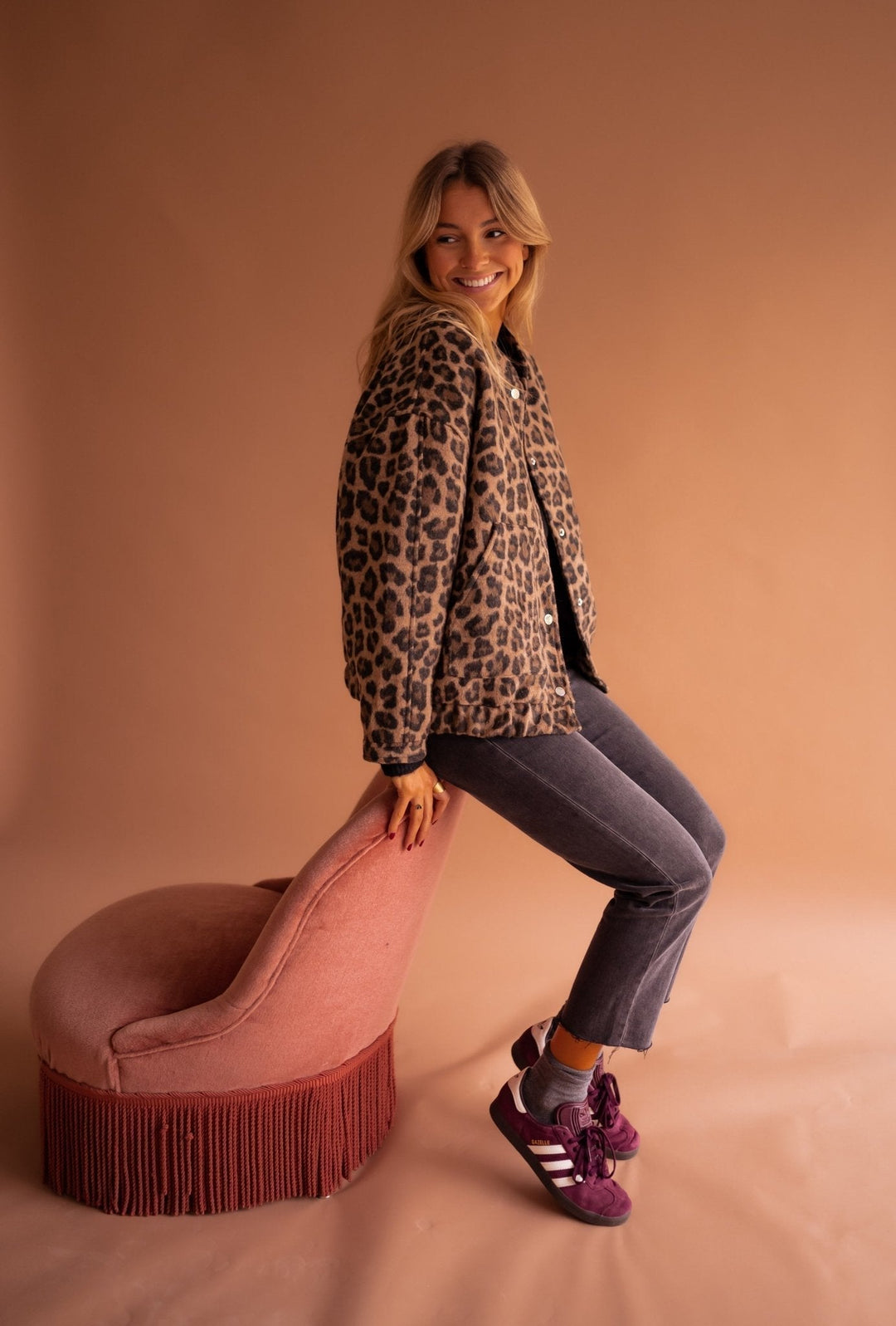 Luana | Jachetă cu Imprimeu Leopard