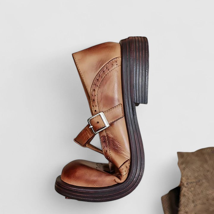 Marie | Pantofi clasici mary jane cu model perforat