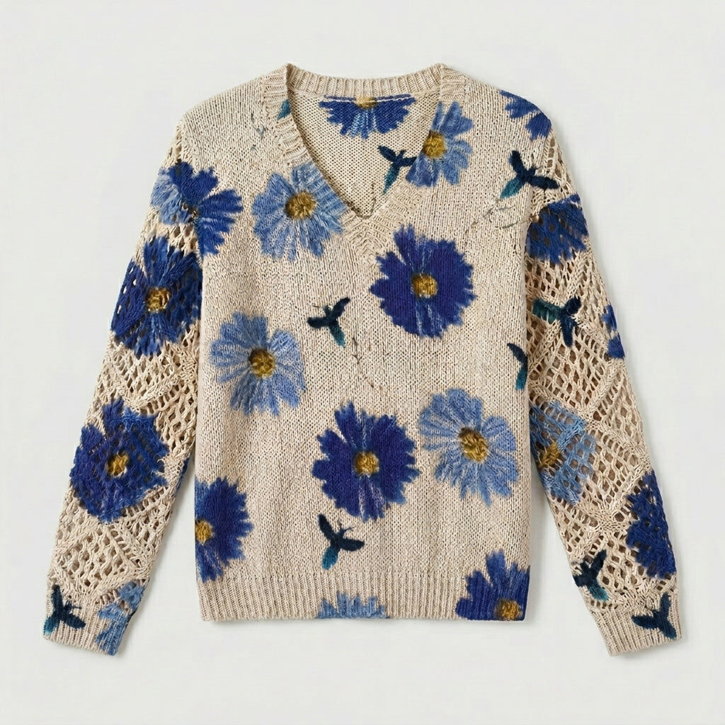 Nia - Pulover Floral Elegant