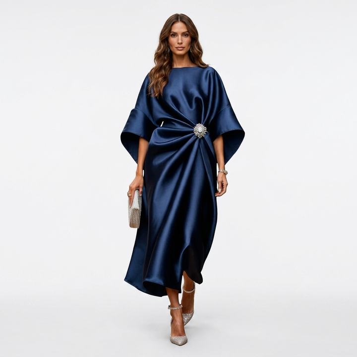 GABRIELLA | Vestido comprido de noite com detalhes luxuosos e elegância intemporal